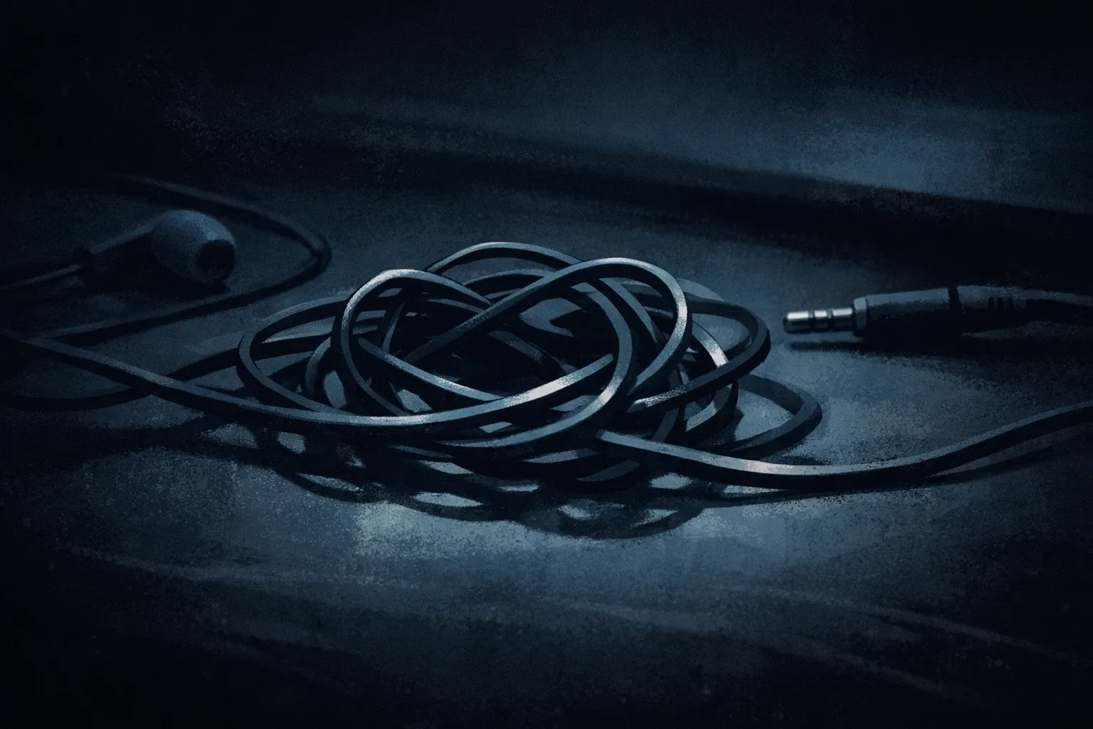 A person staring at a glowing phone screen late at night, caught in a long edging session