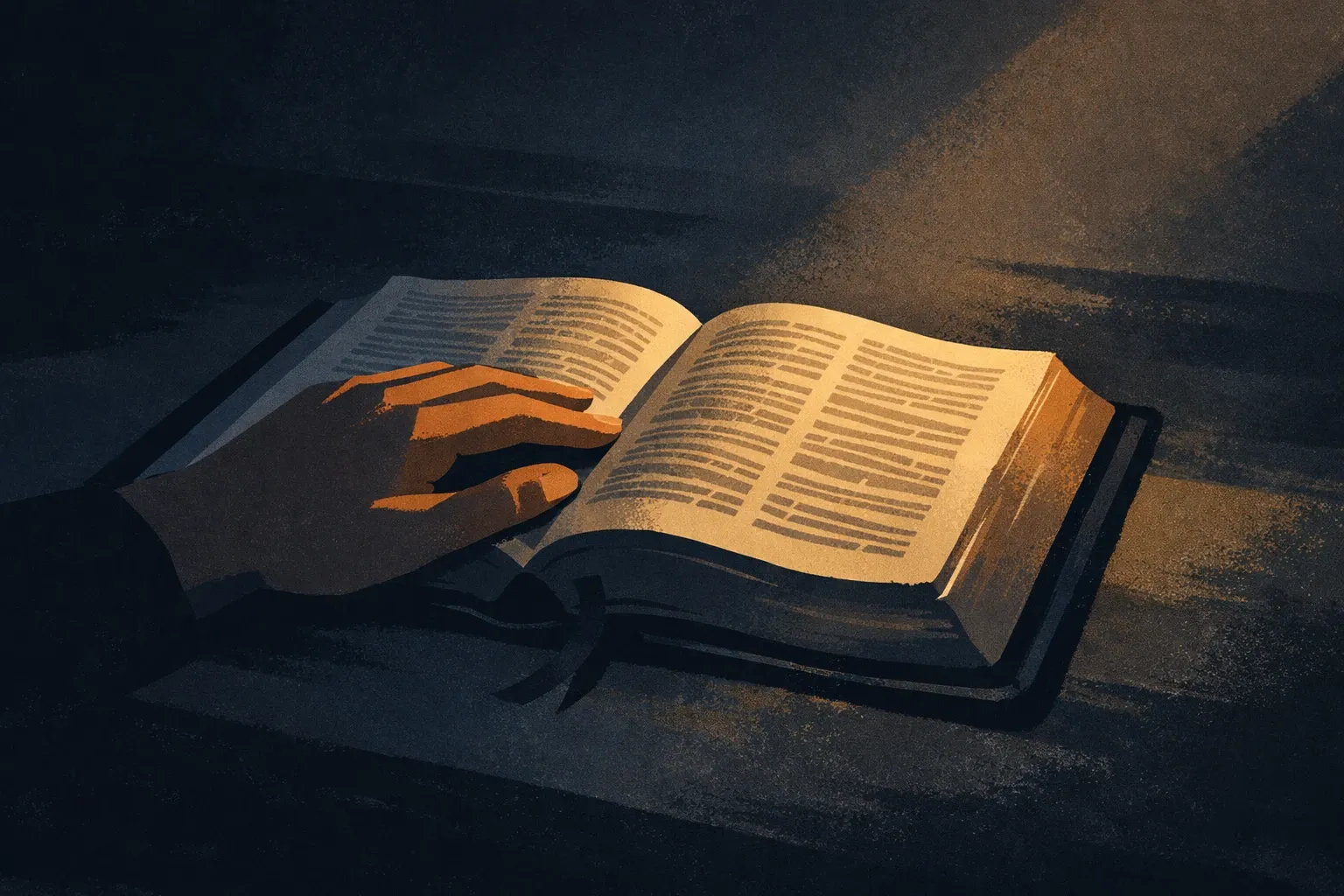 An open Bible with a pen resting on the pages, natural morning light — representing careful, honest engagement with what scripture actually says
