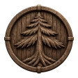 Wood rank badge