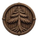 Wood rank badge