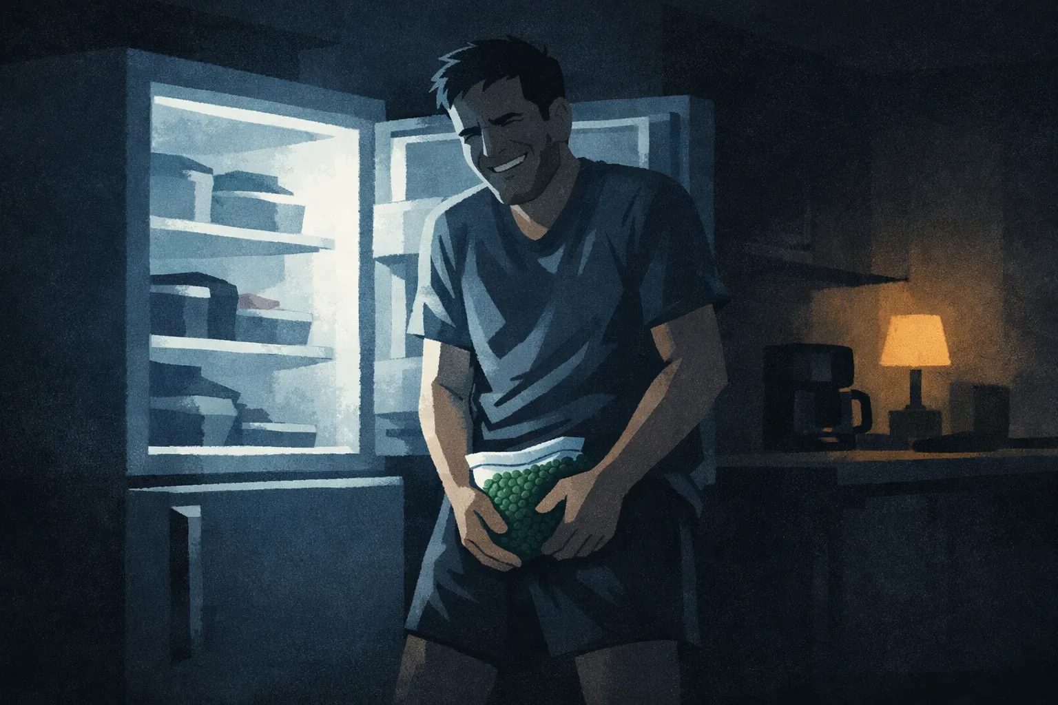 An athlete stretching before a workout, representing physical movement as a way to manage NoFap discomfort