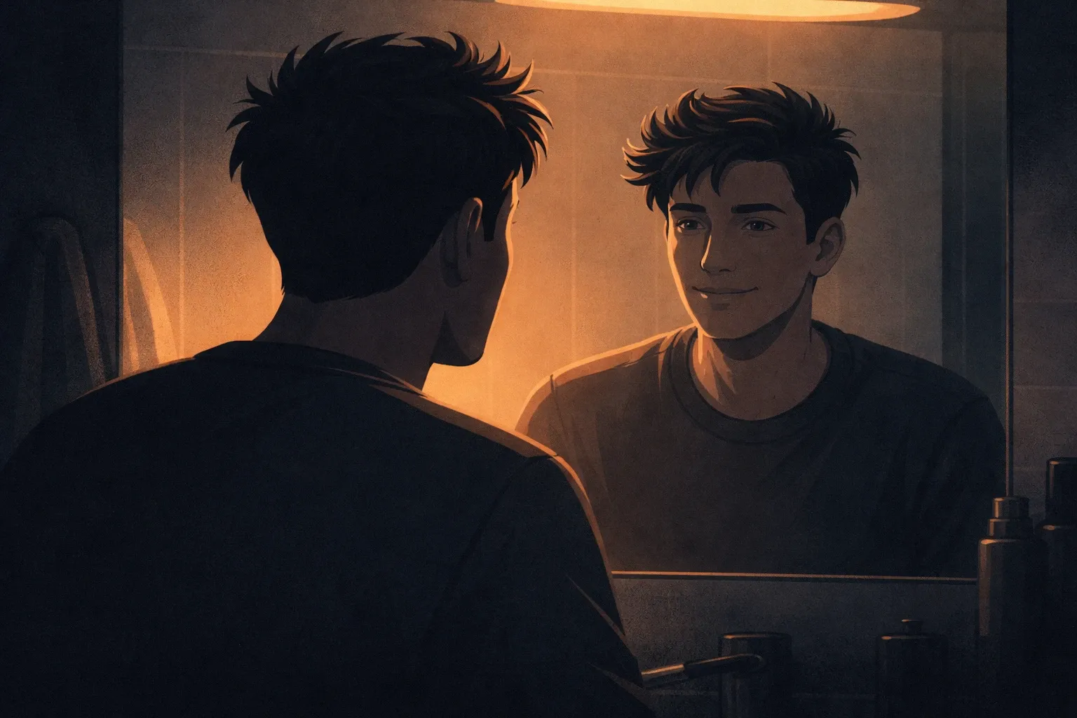 A man running on a trail in the morning sun, looking healthy and energized, representing how lifestyle changes that accompany nofap produce real health benefits