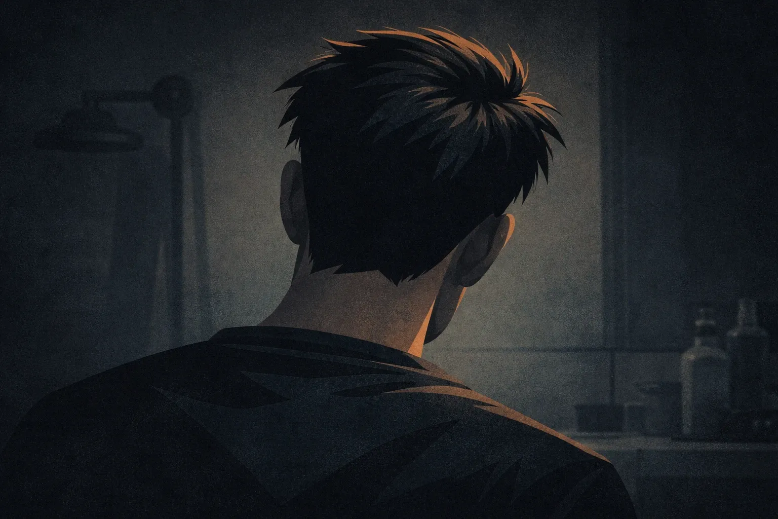 A diagram showing the testosterone-to-DHT conversion pathway, with the 5-alpha reductase enzyme highlighted — representing the actual biology behind hair loss