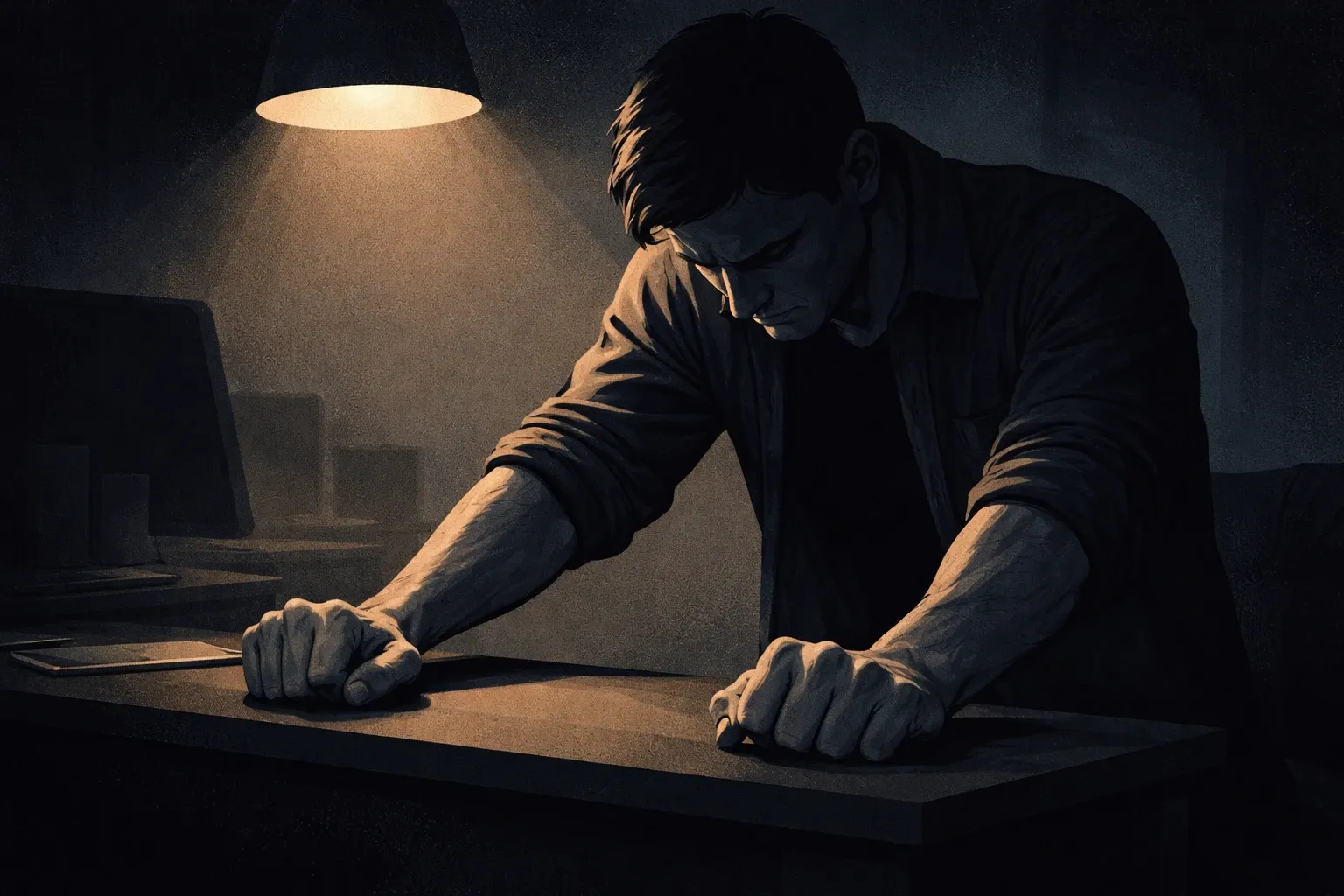 A person sitting quietly, looking out a window with morning light — symbolizing the quiet, restless flatline period